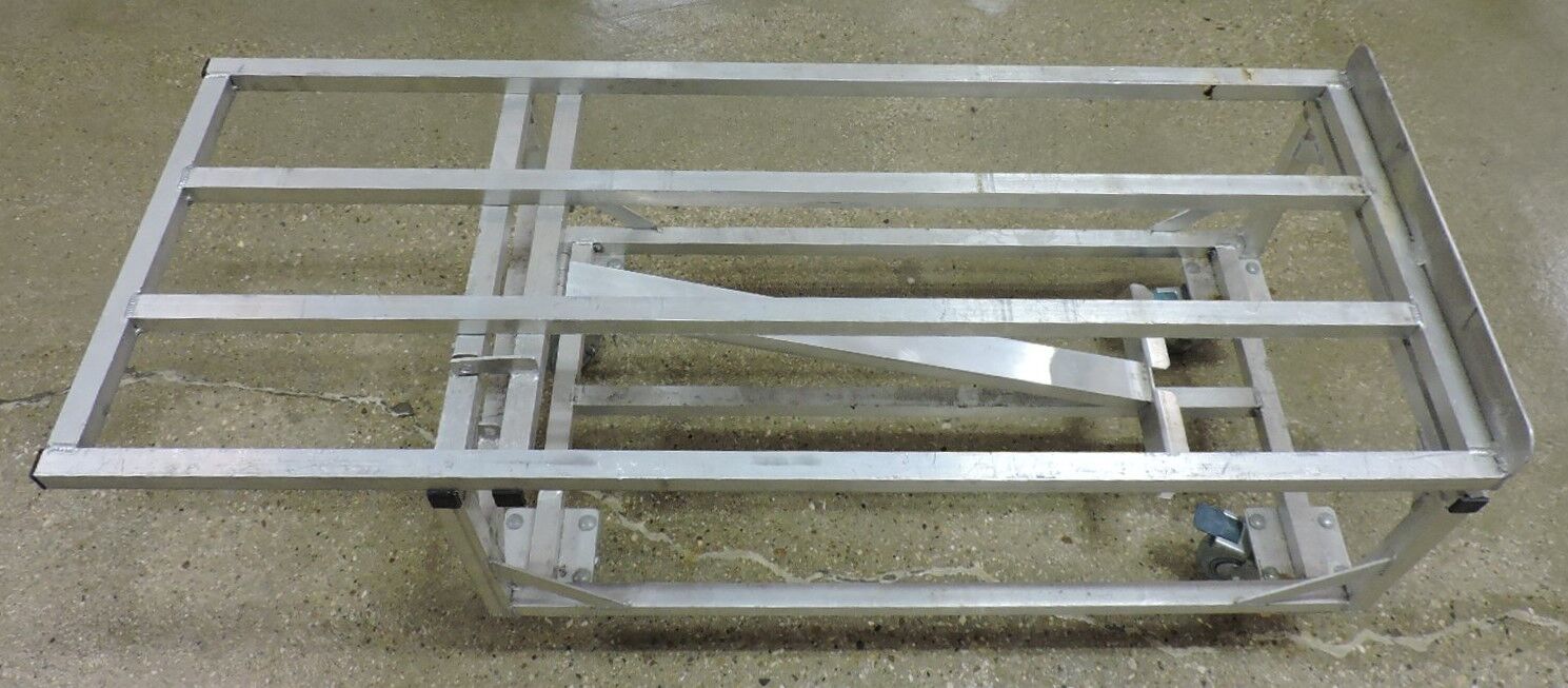 Aluminum Commercial Collapsible Produce Crate Stand With Casters-cityfoodequipment.com