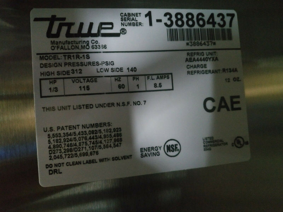 True TR1R-1S Spec Series 1 Door Stainless Steel Roll in Refrigerator-cityfoodequipment.com