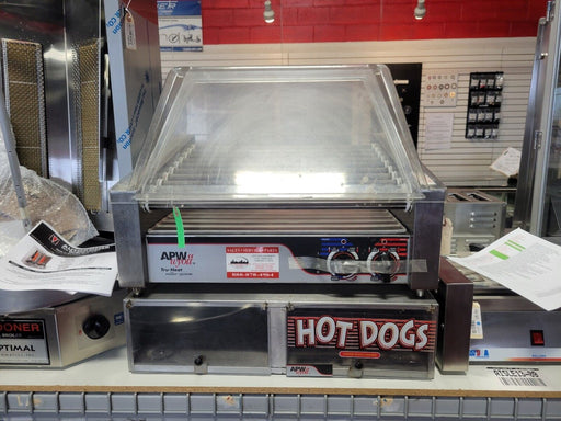 Used APW HRS-31S 30 Hot Dog Roller Grill W/ Bun Warmer-cityfoodequipment.com