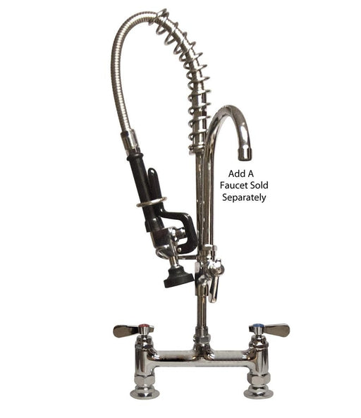 Mini Pre-Rinse 4" O.C. Faucet, Reduced Size For Small Spaces W/ BKF-8HD-cityfoodequipment.com