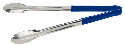 16" S/S Utility Tong, PP Hdl, Blue (12 Each)-cityfoodequipment.com