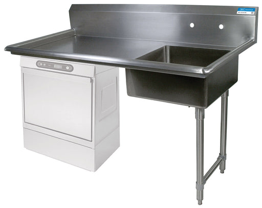 50" Right Side Undercounter S/S Dish Table Kit-cityfoodequipment.com