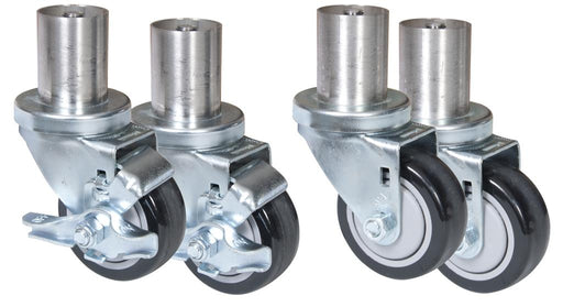 3" Polyurethane Swivel Casters for Steam Table or CST -Qty 4 (2 With Brake)-cityfoodequipment.com