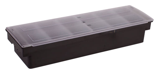 Condiment Holder, 6 Compartment, Black Plastic Base (6 Each)-cityfoodequipment.com