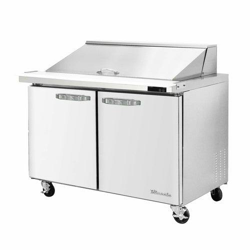 Mega Top Sandwich Prep Table, Two-Section, 36-3/8"W, 9.5 Cu. Ft. Capacity, Rear-cityfoodequipment.com