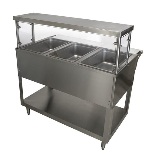Cafeteria Shelf With Sneeze Guard For 4 Well-cityfoodequipment.com