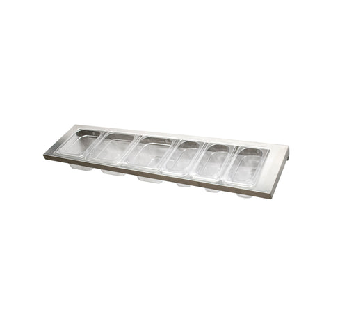 Angled Wall Mount Ingredient Shelf for Food Pans 8" x 36"-cityfoodequipment.com