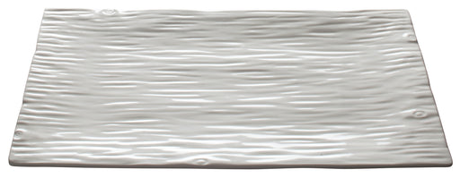 Ardesia Dalmata 12" x 7" Porcelain Rectangular Platter, Creamy White, 2 pcs/pack (6 Pack)-cityfoodequipment.com