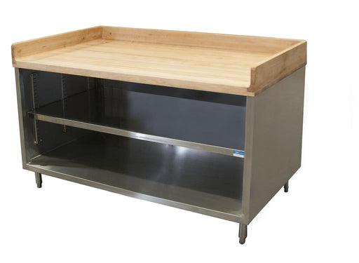 30" X 60" Maple Bakers Top Cabinet Base Chef Table-cityfoodequipment.com