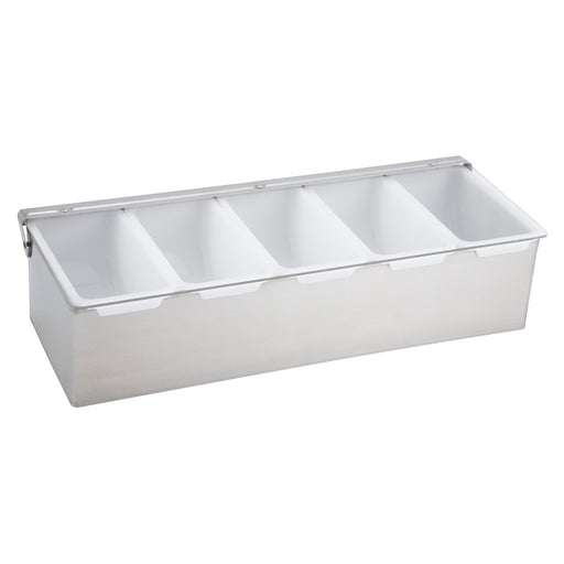 Condiment Holder, 5 Compartment, S/S Base (4 Each)-cityfoodequipment.com