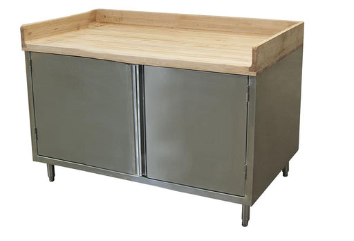 30" X 60" Maple Bakers Top Cabinet Base Chef Table Hinged Door-cityfoodequipment.com