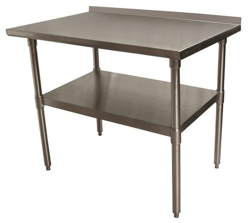 18 ga. S/S Work Table With Undershelf 1.5" Riser 48"Wx30"D-cityfoodequipment.com