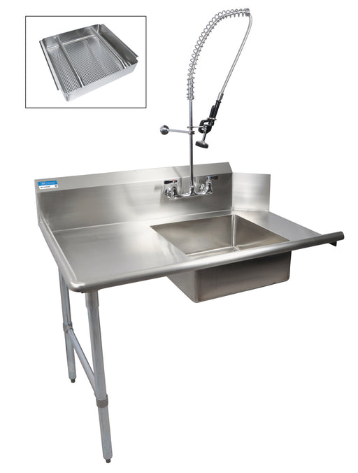 72" Left Side Soiled Dish Table Pre-Rinse Bundle-cityfoodequipment.com