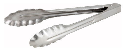 9" S/S Utility Tong, Extra Heavyweight, 1.2mm (12 Each)-cityfoodequipment.com