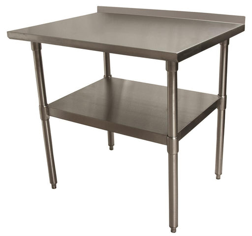 18 ga. S/S Work Table With Undershelf 1.5" Riser 30"Wx24"D-cityfoodequipment.com