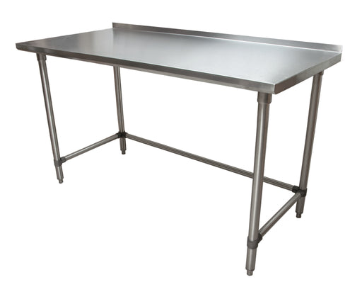 18 ga. S/S Work Table With Open Base 1.5" Riser 60"Wx24"D-cityfoodequipment.com