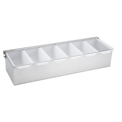 Condiment Holder, 6 Compartment, S/S Base (4 Each)-cityfoodequipment.com