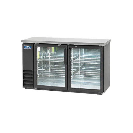 Back Bar Refrigerator, two-section, 49"W, 12.5 cu. ft. capacity, (48) 6-pk 12oz.-cityfoodequipment.com
