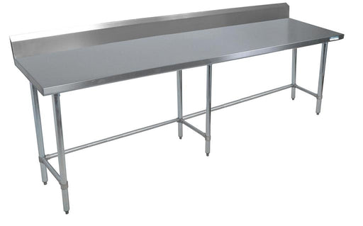 18 ga. S/S Work Table With Open Base 5" Riser 96"Wx24"D-cityfoodequipment.com