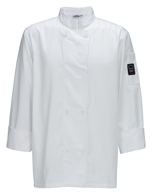Tapered Chef Men's Jacket, White, S (12 Each)-cityfoodequipment.com