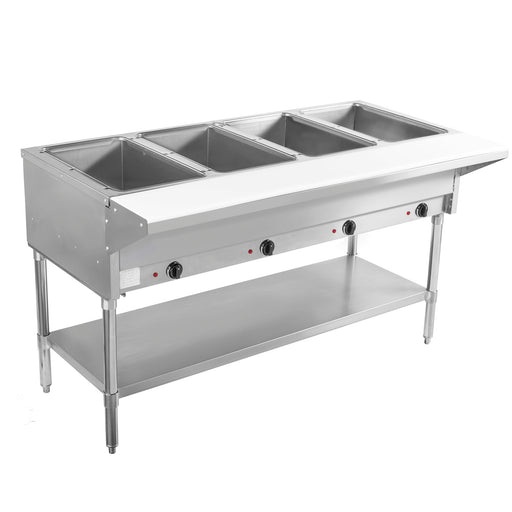 BevLes (4) Well Electric Steam Table, in Silver-cityfoodequipment.com