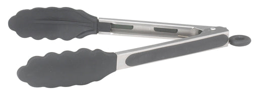9" S/S Utility Tong, Silicone Grips, Lock Clip (12 Each)-cityfoodequipment.com