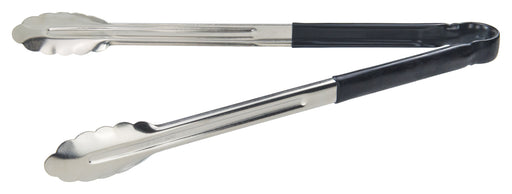 16" S/S Utility Tong, PP Hdl, Black (12 Each)-cityfoodequipment.com