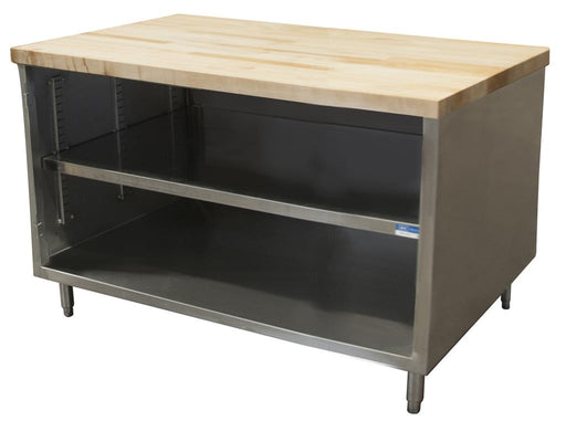 30" X 48" Maple Top Cabinet Base Chef Table-cityfoodequipment.com