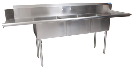 Right Side 3 Compartment Sink With Pre-Rinse Bundle-cityfoodequipment.com