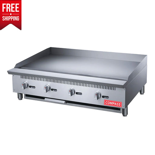 Compass PLG-DCGM48 48 in. W Griddle with 4 Burners-cityfoodequipment.com