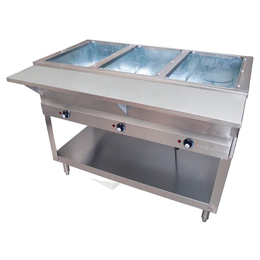 BK-Resources Open Well Electric Steam Table (3) Well - 120V 1500W-cityfoodequipment.com
