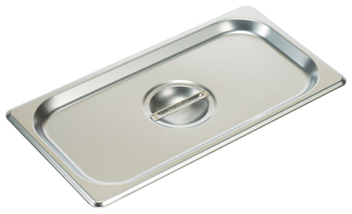 S/S Steam Pan Cover, 1/3 Size, Solid (12 Each)-cityfoodequipment.com