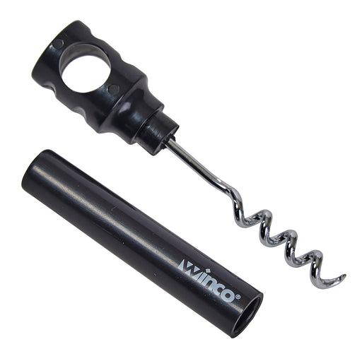 Cork screw, 2 pieces pack, Black (12 Pack)-cityfoodequipment.com