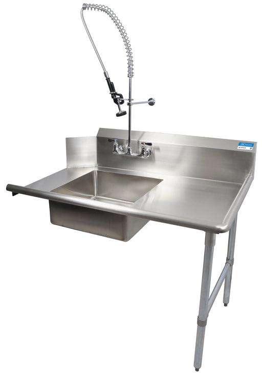 72" Right Side Soiled Dish Table Pre-Rinse Bundle S/S-cityfoodequipment.com