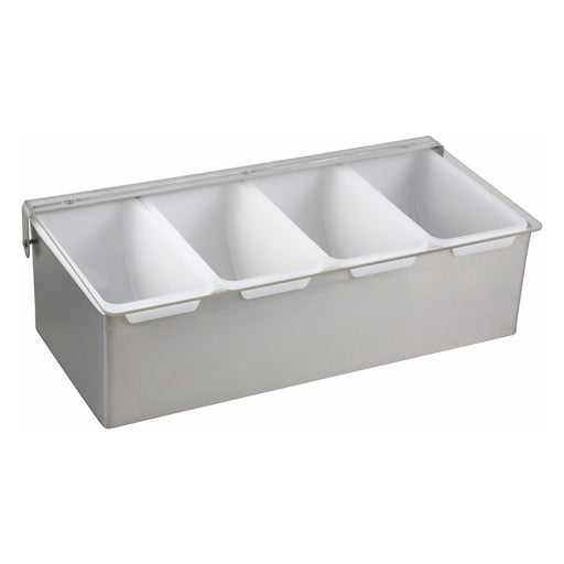 Condiment Holder, 4 Compartment, S/S Base (4 Each)-cityfoodequipment.com