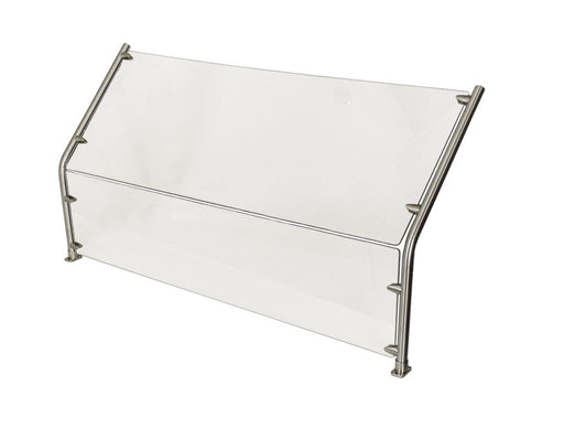 84" Cafeteria 45 Angled Sneeze Guard with Glass-cityfoodequipment.com