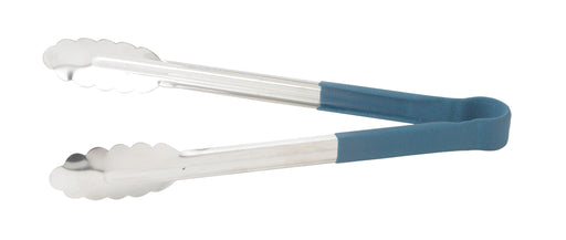 12" S/S Utility Tong, PP Hdl, Blue (6 Each)-cityfoodequipment.com