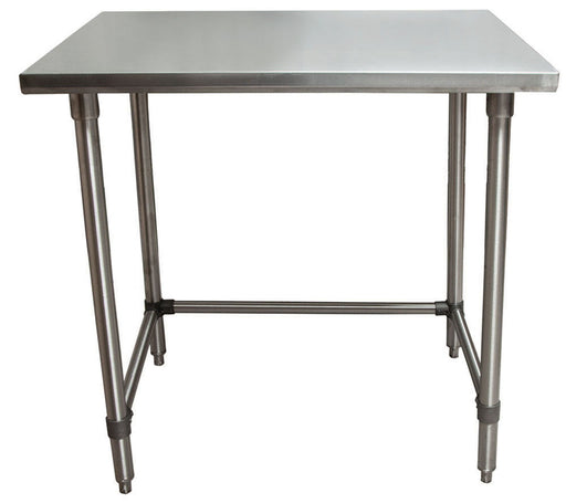 18 ga. S/S Work Table With Open Base 24"Wx24"D-cityfoodequipment.com