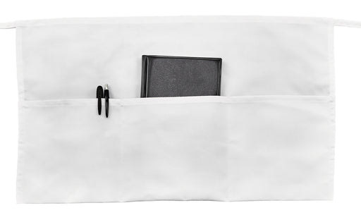 3 Pocket Waist Apron, White (12 Each)-cityfoodequipment.com