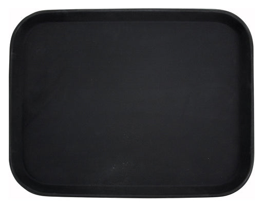 14" x 18" Easy Hold Rubber Lined Tray, Black, Rectangular (6 Each)-cityfoodequipment.com