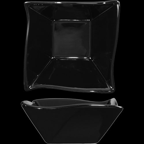 ITI - Aspekt™ Stoneware Black Square Bowl (11oz) 2 DZ Per Pack-cityfoodequipment.com