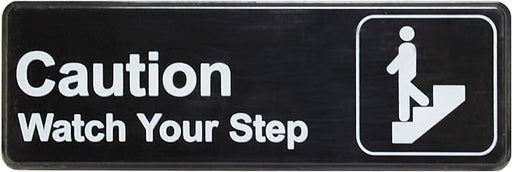 Sign 9" x 3" x 1/8", Caution, Watch Your Step QTY-12-cityfoodequipment.com