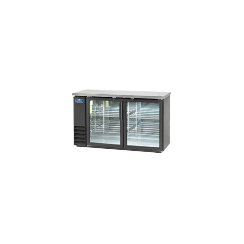 Back Bar Refrigerator, two-section, 61"W, 16.7 cu. ft. capacity, (72) 6-pk 12oz.-cityfoodequipment.com