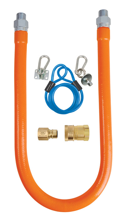 3/4" X 72" Gas Hose Connector Kit #2-cityfoodequipment.com