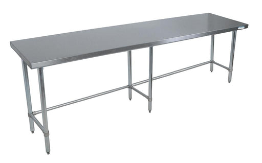 18 ga. S/S Work Table With Open Base 96"Wx18"D-cityfoodequipment.com