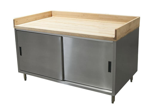 36" X 48" Maple Bakers Top Cabinet Base Chef Table-cityfoodequipment.com