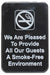Sign 6" x 9" x 1/8", A Smoke-Free Environment QTY-12-cityfoodequipment.com