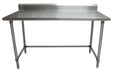 18 ga. S/S Work Table With Open Base 5" Riser 60"Wx30"D-cityfoodequipment.com
