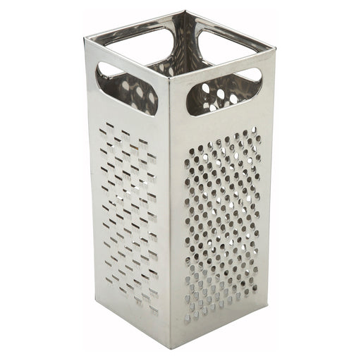Square Box Grater, 9" x 4", S/S (12 Each)-cityfoodequipment.com