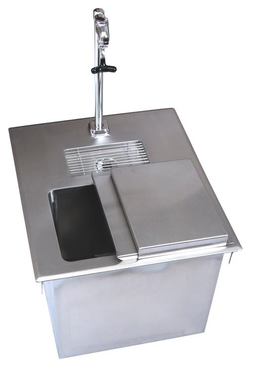 Dropin Ice Bin W/ Water Station, Lid And Faucet-cityfoodequipment.com